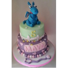 Детский торт "Синий дракончик"