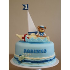 Детский торт "Медведь на корабле"