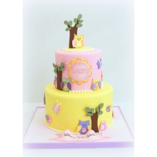 Детский торт "Совушки у дерева"