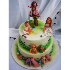 Детский торт "Девочки в гостях у феи"