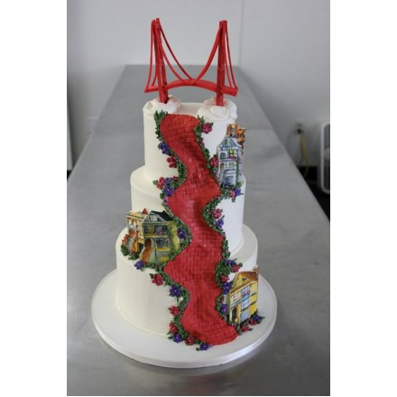 Свадебный торт "Мост Голден- Гейт"