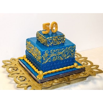 Торт на 50 лет "Золотая цифра"