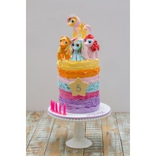 Детский торт "Пони на волнистой радуге"