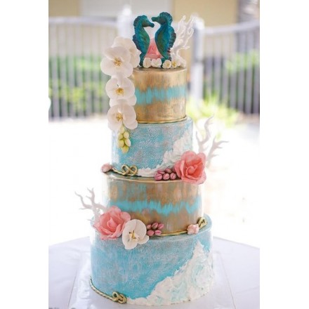 Свадебный торт "Морской конек"
