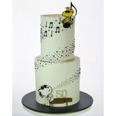 Детский торт "Музыкальный Снупи"
