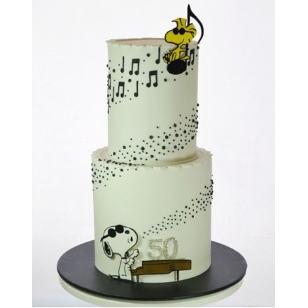 Детский торт "Музыкальный Снупи"