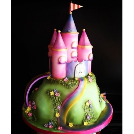Детский торт "Розовый замок"