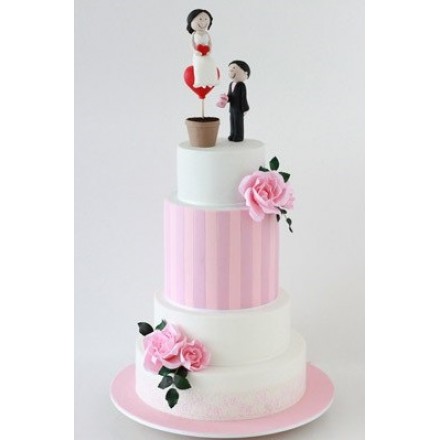 Свадебный торт "Жена- цветочек"