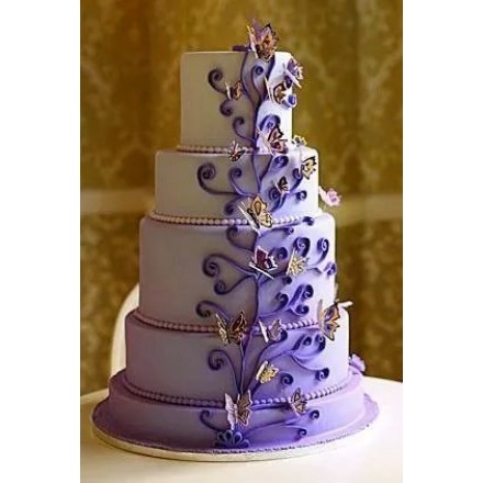 Свадебный торт "Квиллинг с бабочками"
