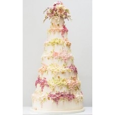 Свадебный торт "Цветочная скала"