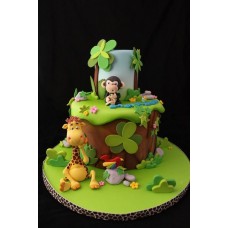 Детский торт "Мартышка и жираф"