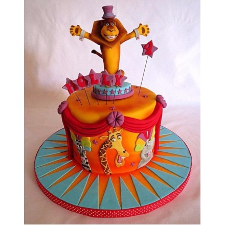 Детский торт "Король цирка. Мадагаскар"