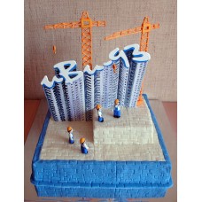 Торт для строителя "Строительство дома"