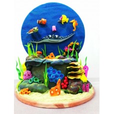 Детский торт "Рыбки красного моря"